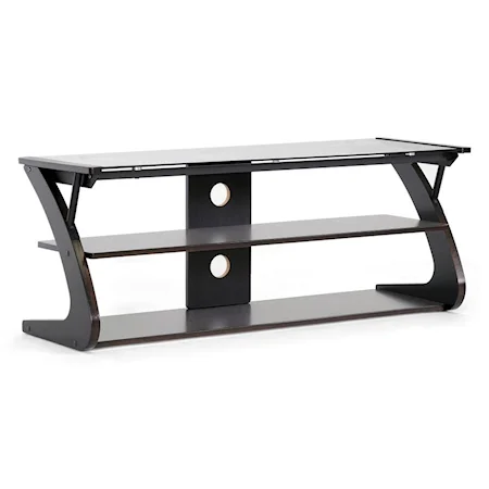 Contemporary Tinted Glass Top TV Stand
